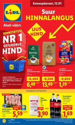 Lidl kliendilehe eelvaade alates 2026.01.12