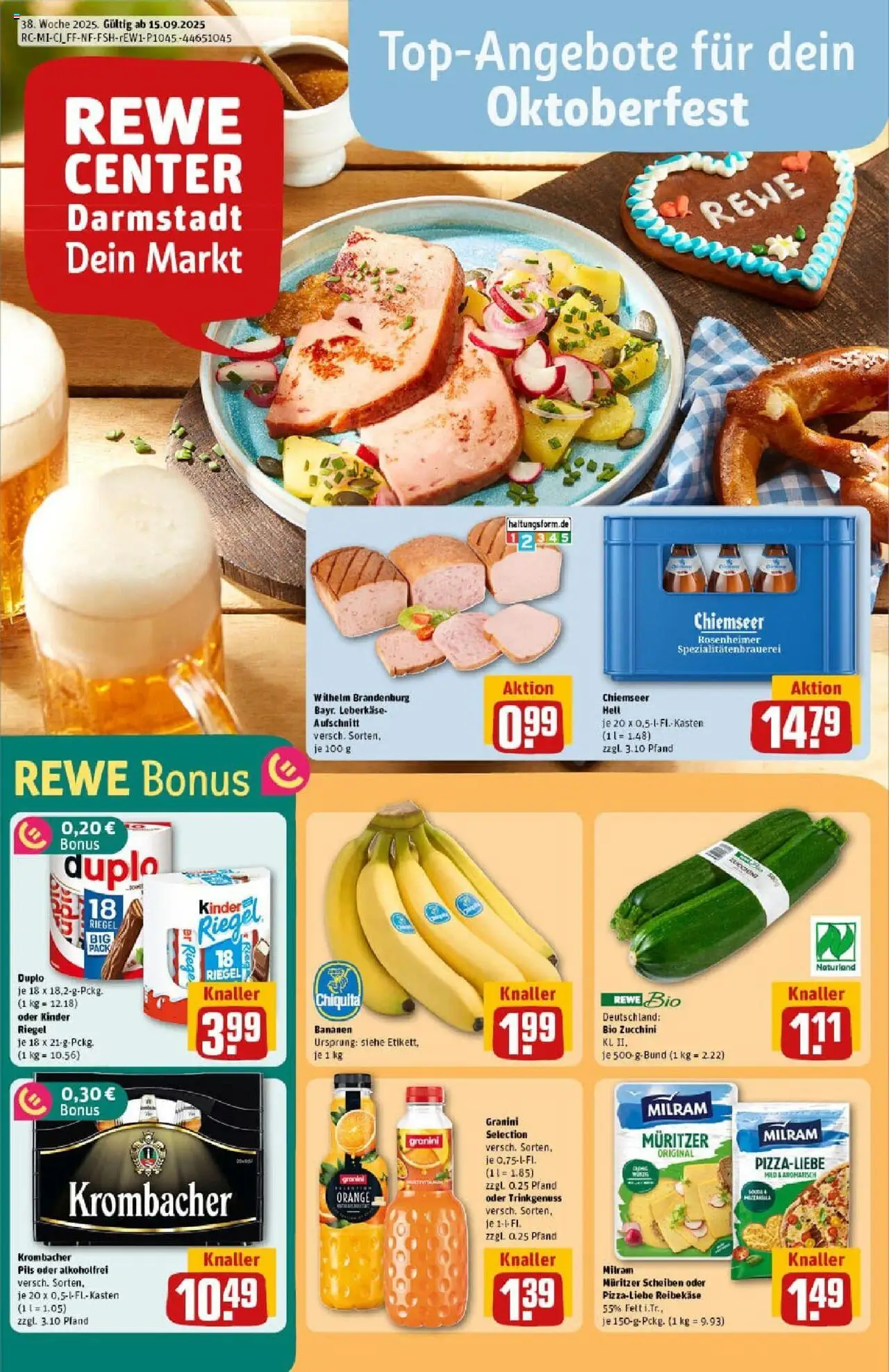 REWE Prospekt ab 14.09.2025 nächste Woche - Prospekt Darmstadt	