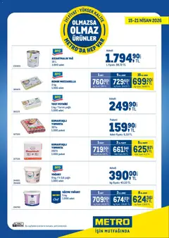 Metro Metro - Olmazsa Olmaz Ürünler 15.04.2026 - Broşürünün önizlemesi