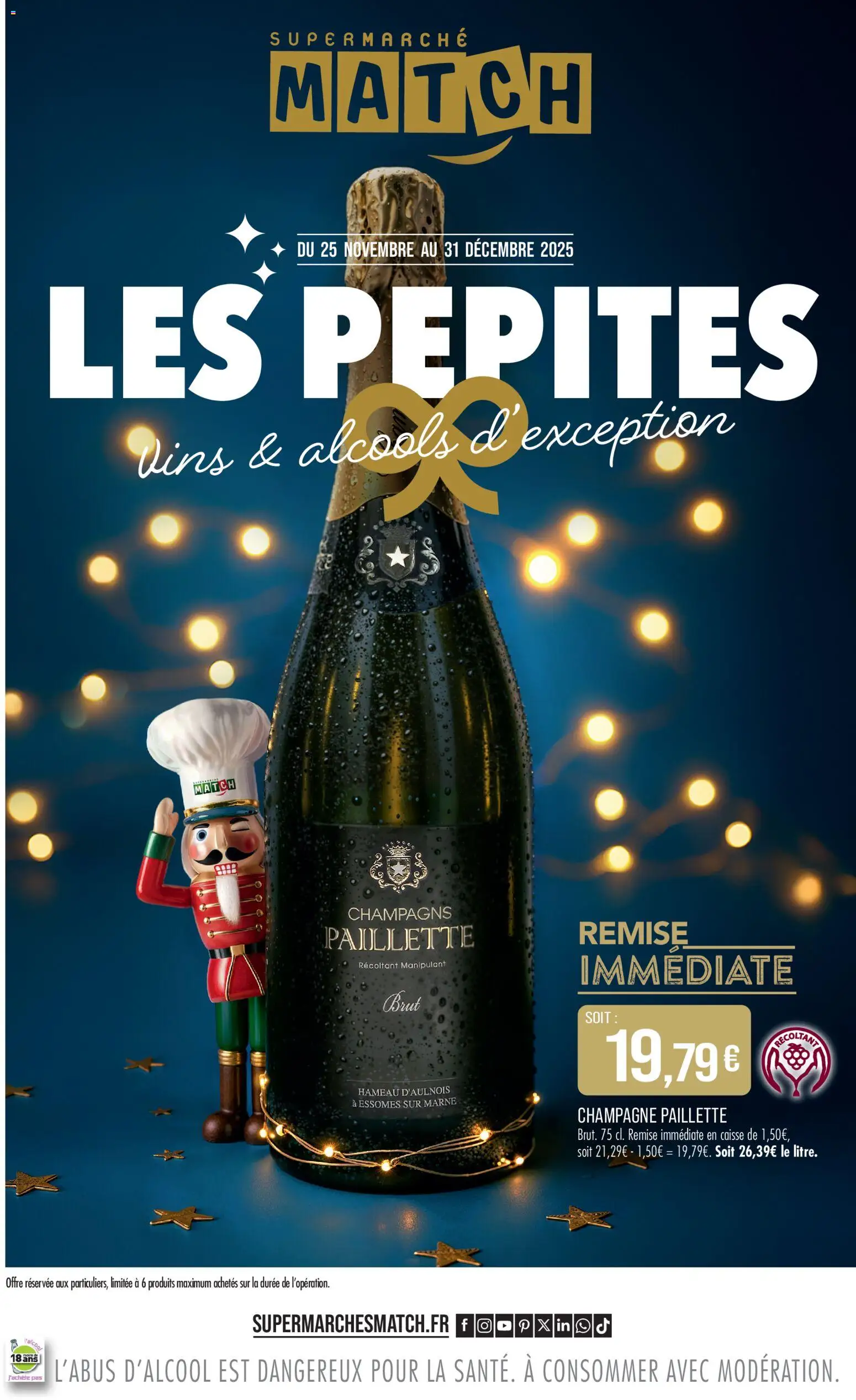 Prévisualisation de Les pepites vins & alcools d'exception du magasin Match Supermarché formulaire valide 25/11/2025