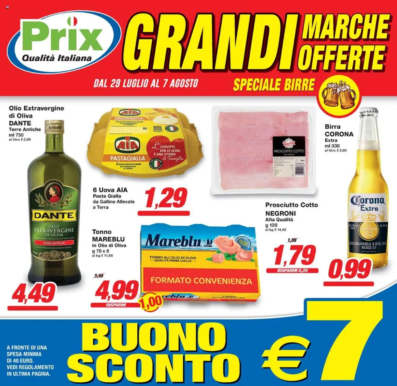 Volantino Prix valido da 29/07/2025 numero di pagina 1