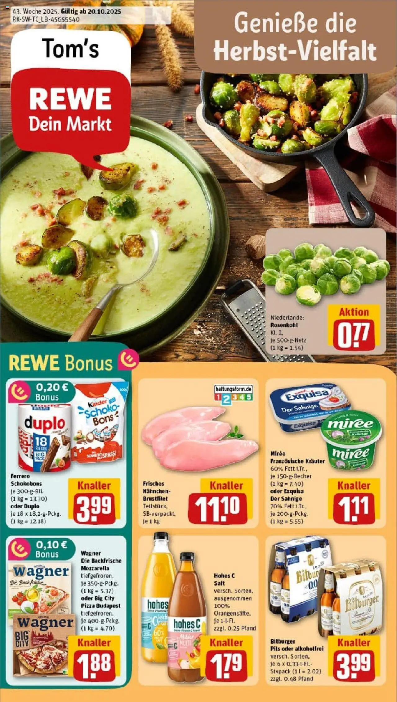 REWE Prospekt ab 19.10.2025 nächste Woche - Prospekt Frankenthal	