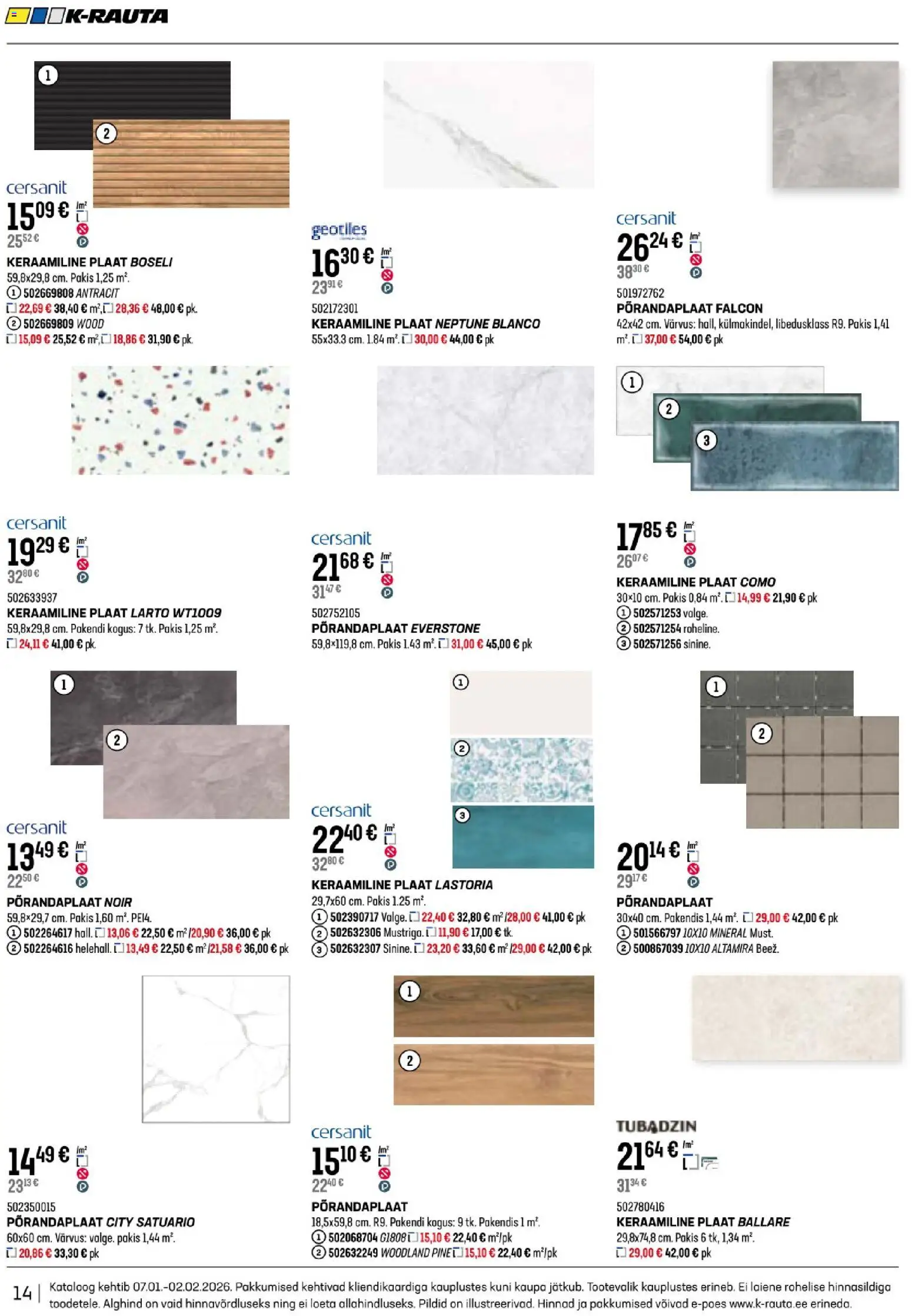 K-Rauta kliendilehe eelvaade alates 2026.01.07