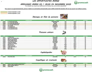 Prévisualisation de Opportunités Marée du magasin Promocash formulaire valide 02/12/2025