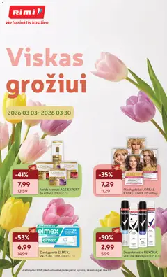 Rimi parduotuvės leidinio Rimi leidinys - Grožio prekių katalogas galiojančio nuo 2026.03.03 peržiūra