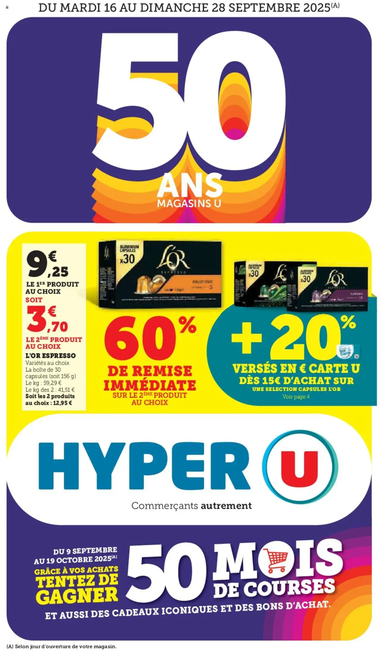 Catalogue de la boutique Hyper U valable du 16/09/2025 - Page numéro 1