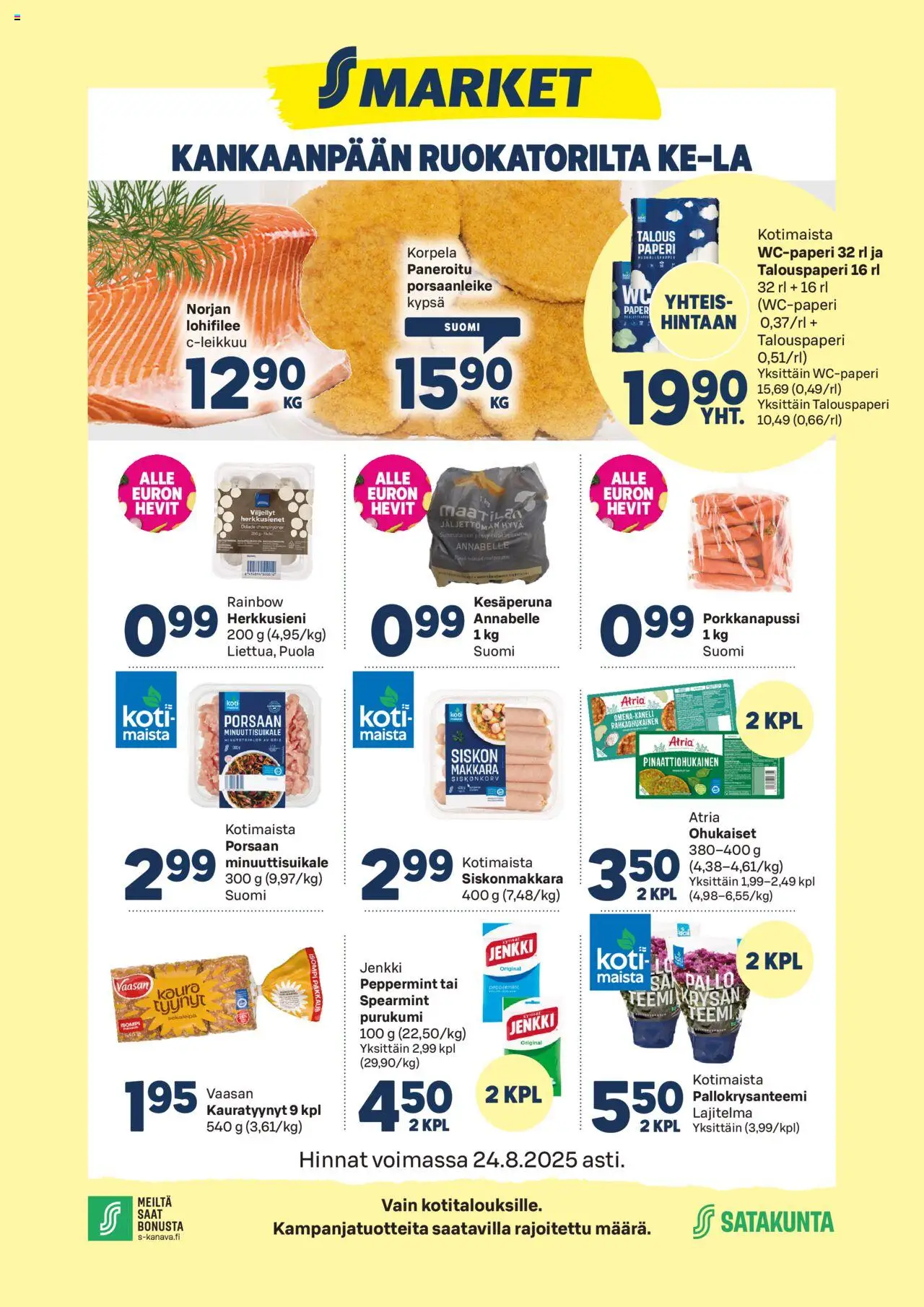 S-market-kaupan Kankaanpää voimassa 21/08/2025 - Sivulla 1