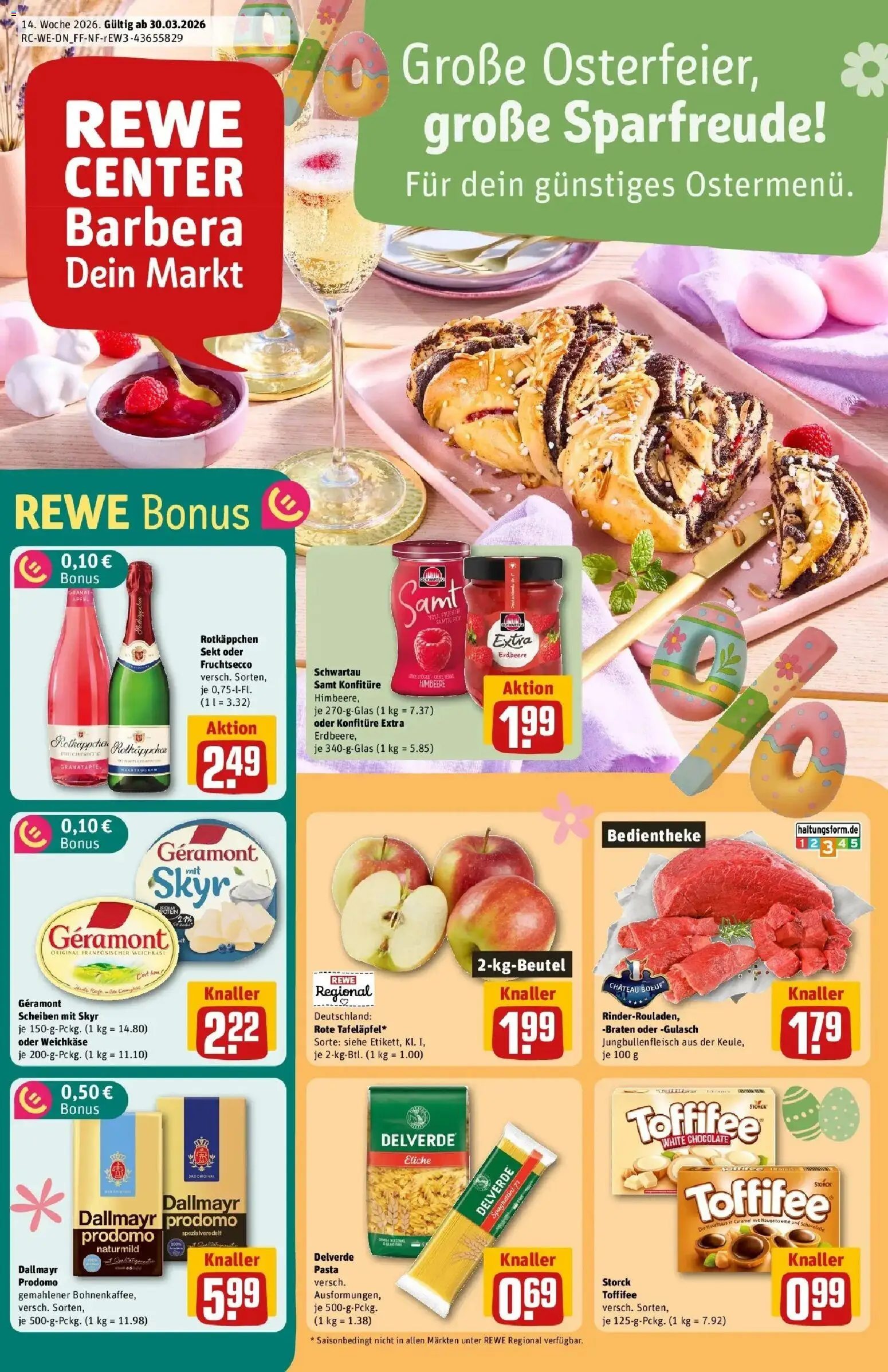 Vorschau von dem Prospekt des Geschäftes Rewe, gültig ab dem 30.03.2026
