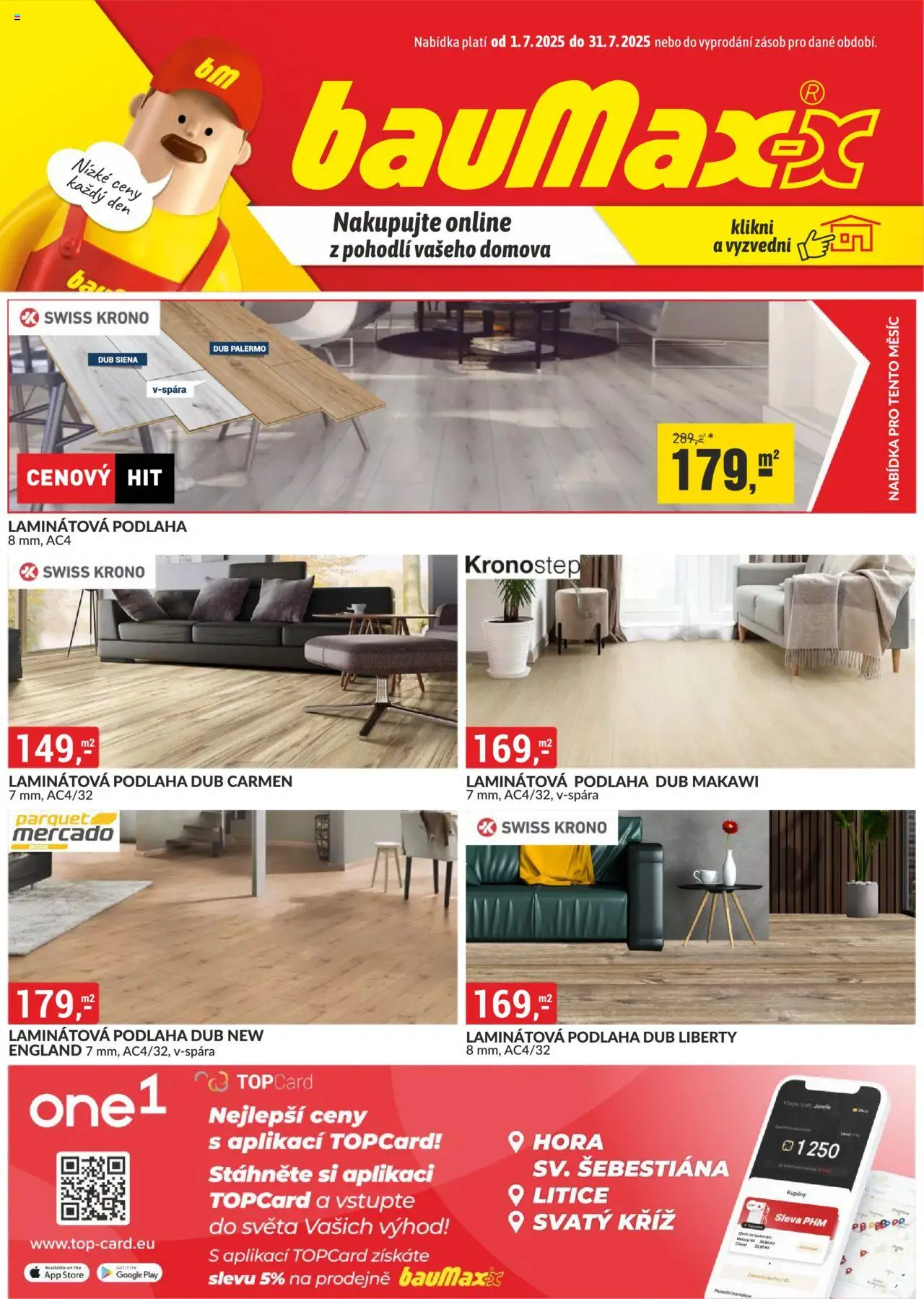  BAUMAX Leták - Cheb, Otvice, Plzeň (01.07.2025 - 31.07.2025)
