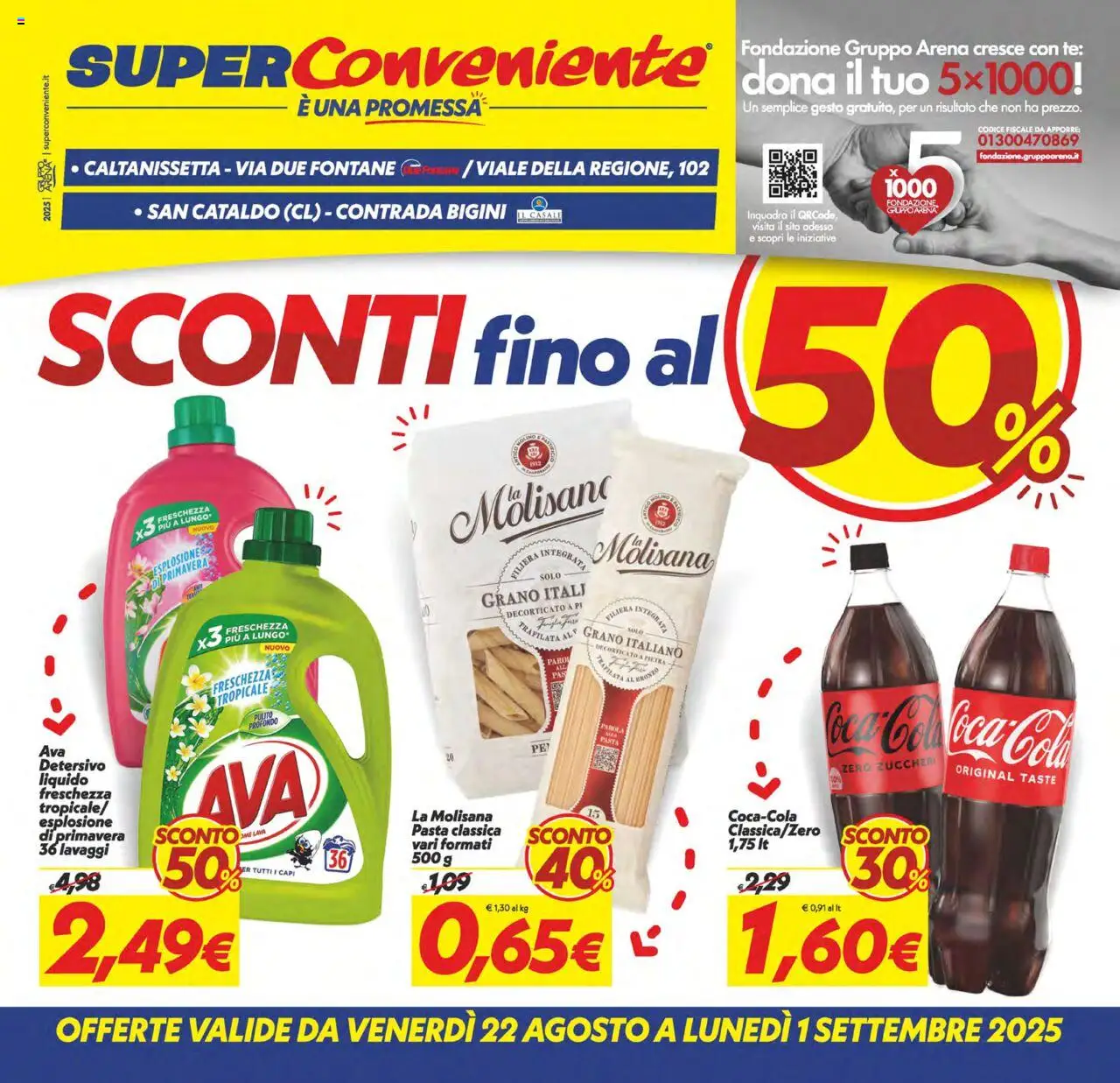 Volantino SuperConveniente valido da 22/08/2025 numero di pagina 1