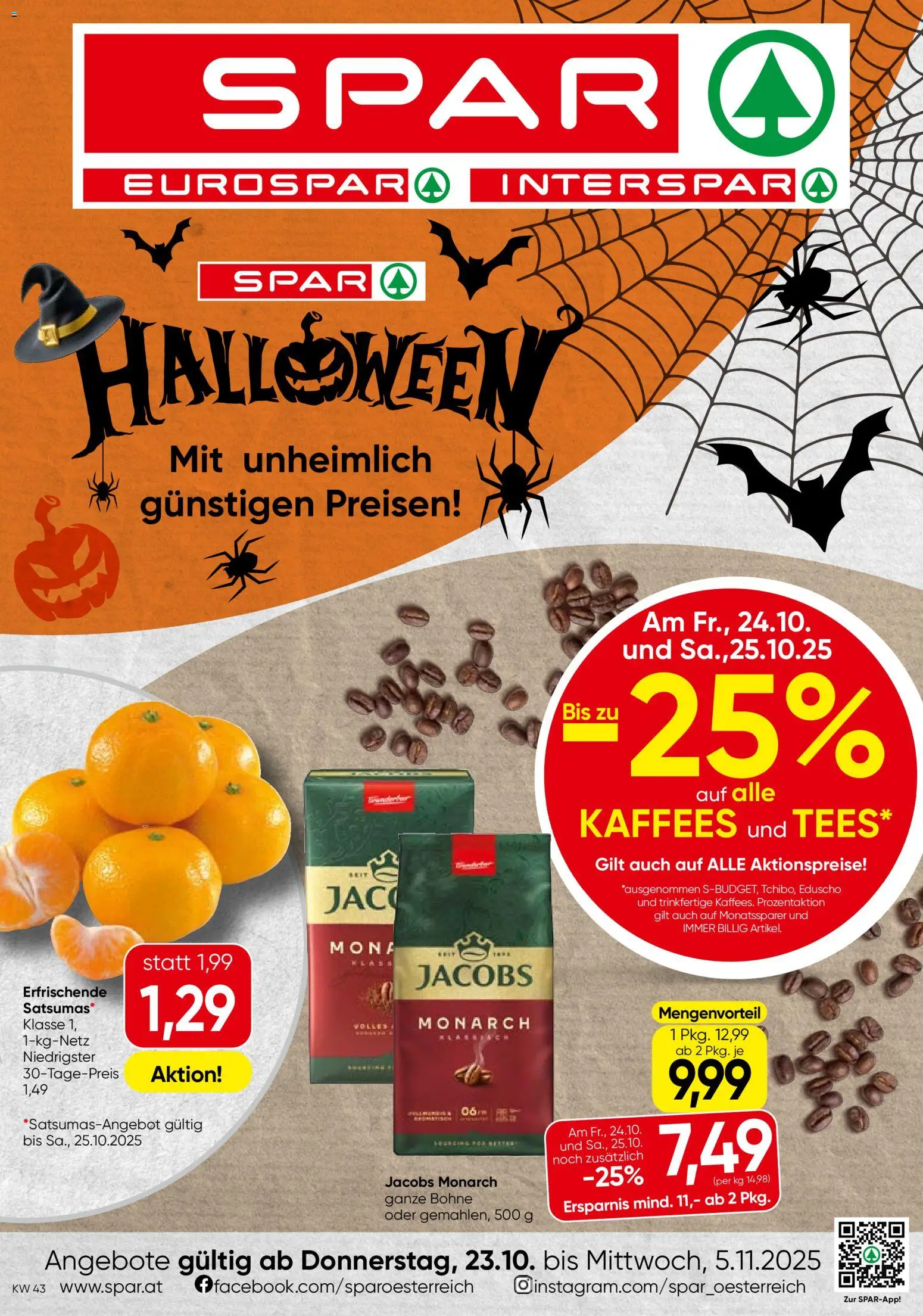  SPAR Flugblatt 23.10.2025 - Prospekt "Burgenland" - Seite 1