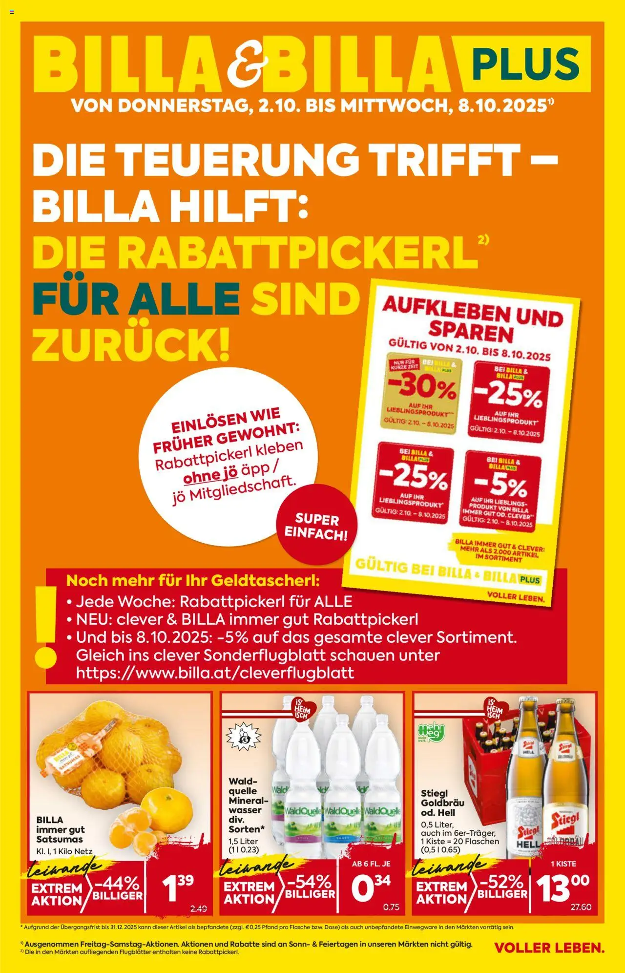  BILLA Flugblatt ab 02.10.2025 vorschau >> Salzburg - Seite 1