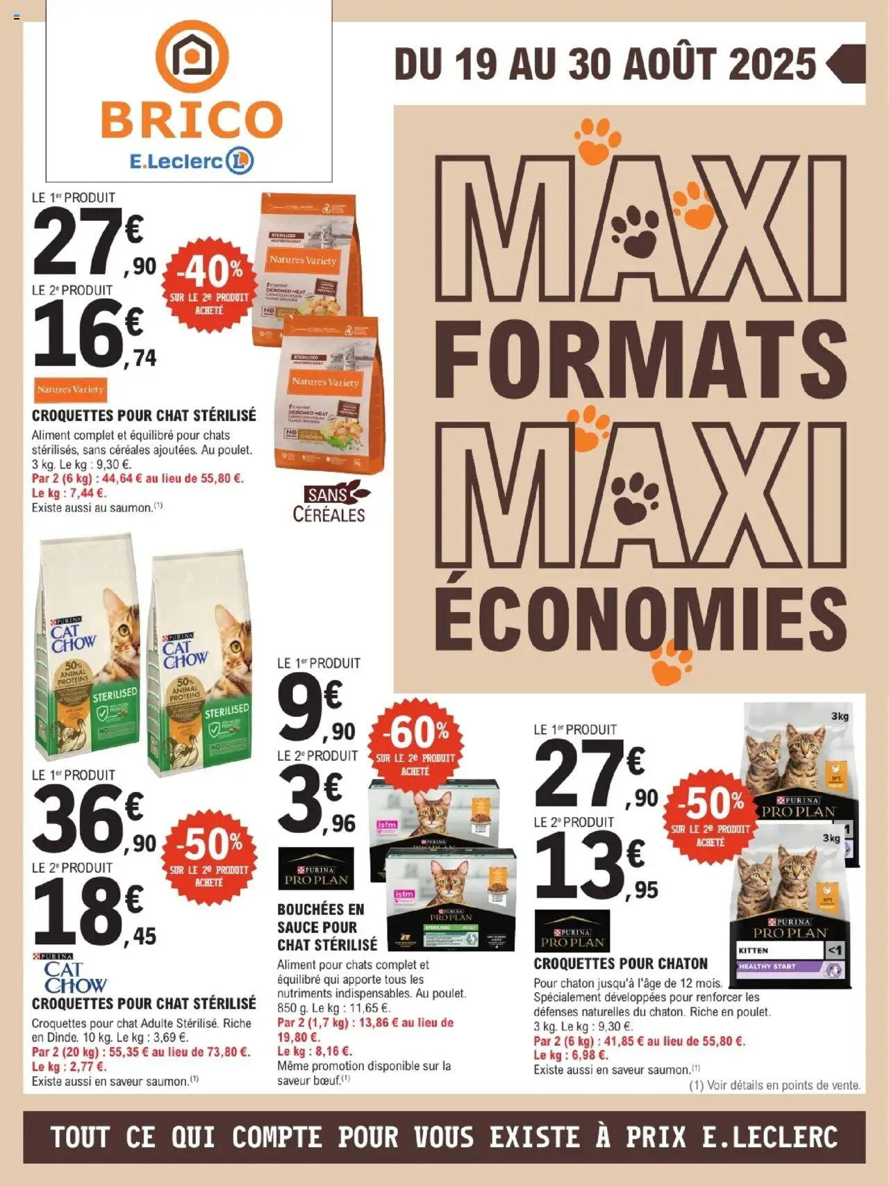 Catalogue Maxi formats maxi économies de la boutique Brico E.Leclerc valable du 19/08/2025 - Page numéro 1