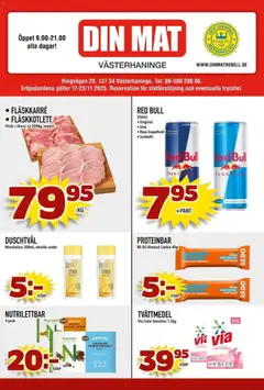 Förhandsgranska reklamblad Aktuella reklamblad Din Mat från butik Din Mat gäller från 17/11/2025