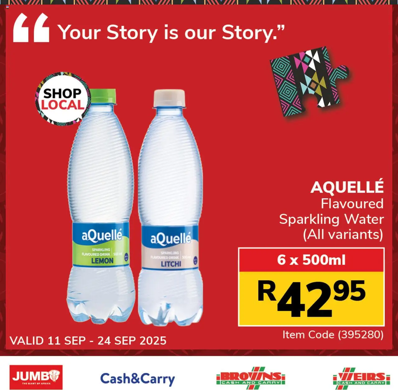 Jumbo Drinks Specials from 11/09 - 24/09/2025 > Promotions - Water, Lemon