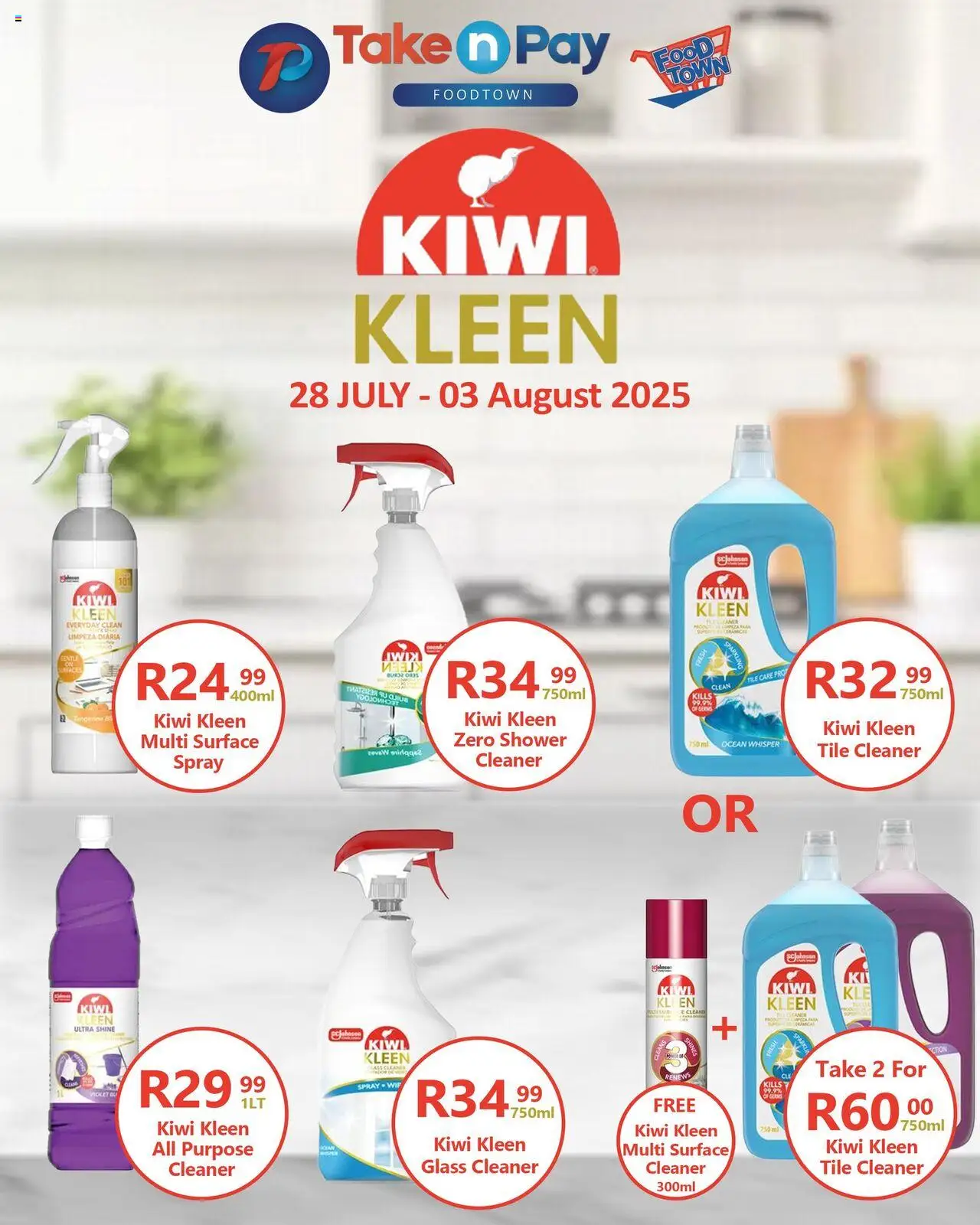 Take n Pay Kiwi Kleen Specials from 28/07 - 03/08/2025 > Promotions