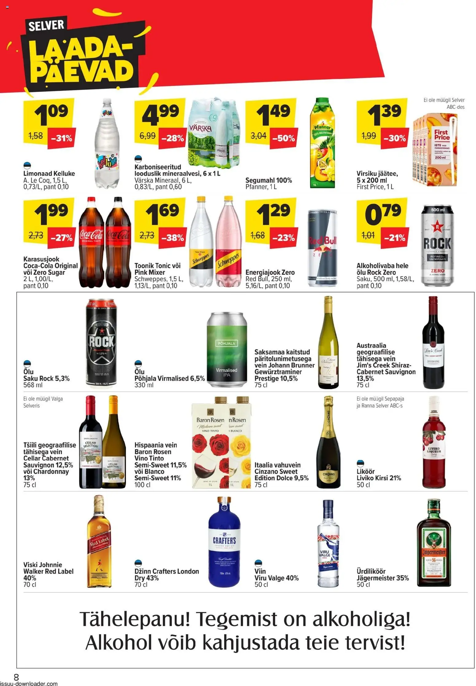 Selver kliendilehe eelvaade alates 2026.01.06