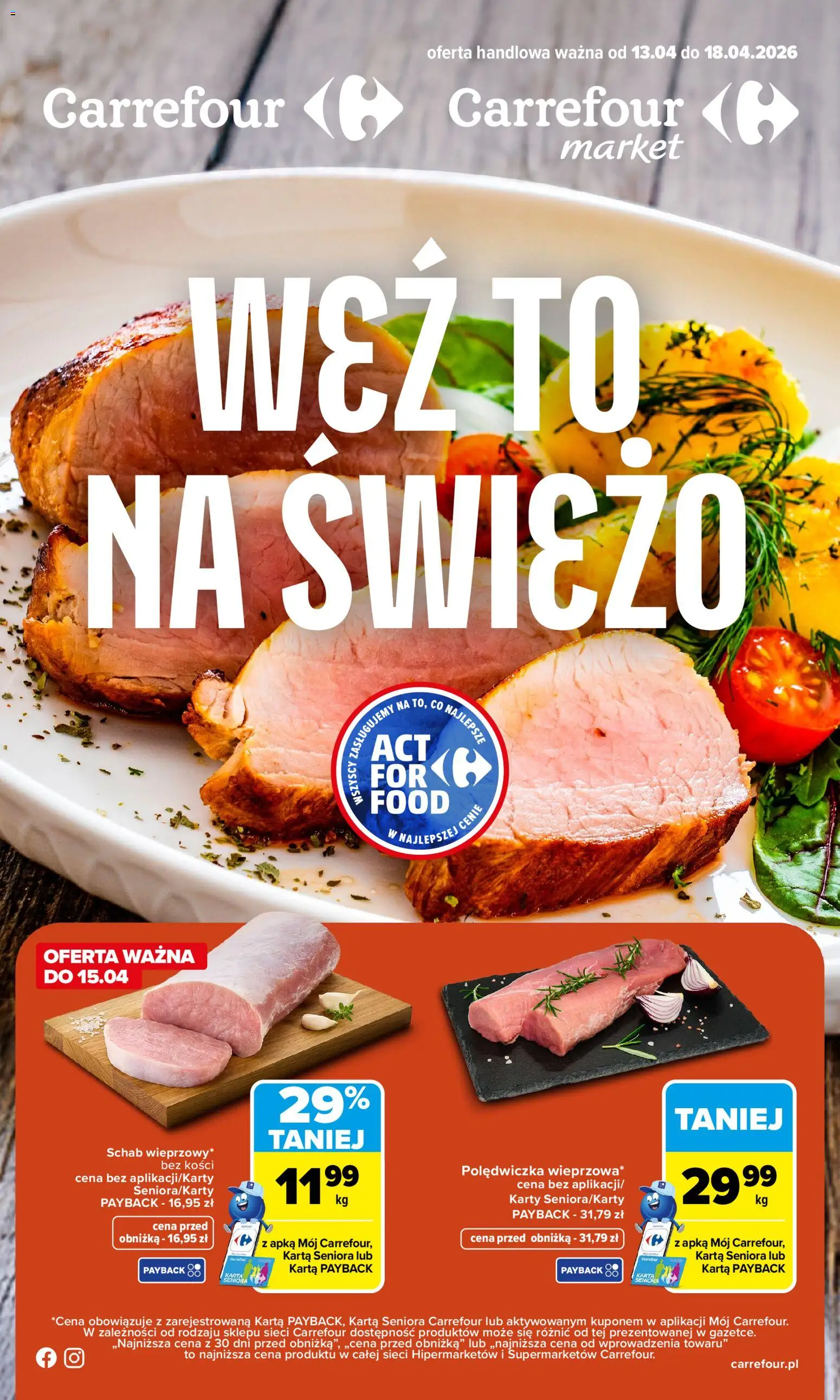 Pogląd gazetki "Carrefour gazetka - Weź to na świeżo" ze sklepu Carrefour ważnej od 13.04.2026