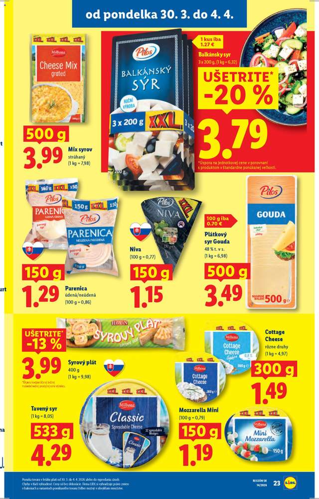 Nový Lidl leták od 30.03.
