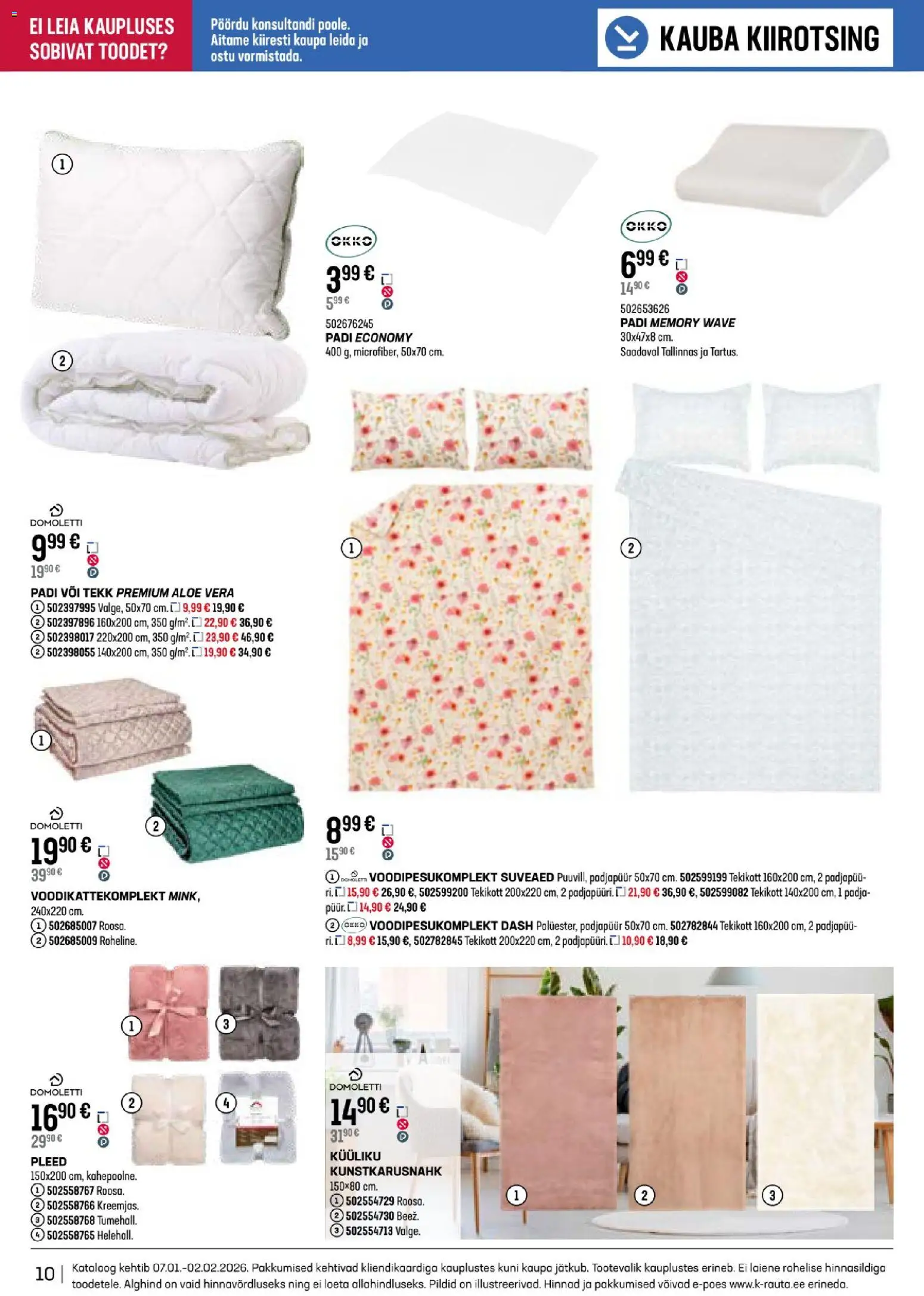 K-Rauta kliendilehe eelvaade alates 2026.01.07