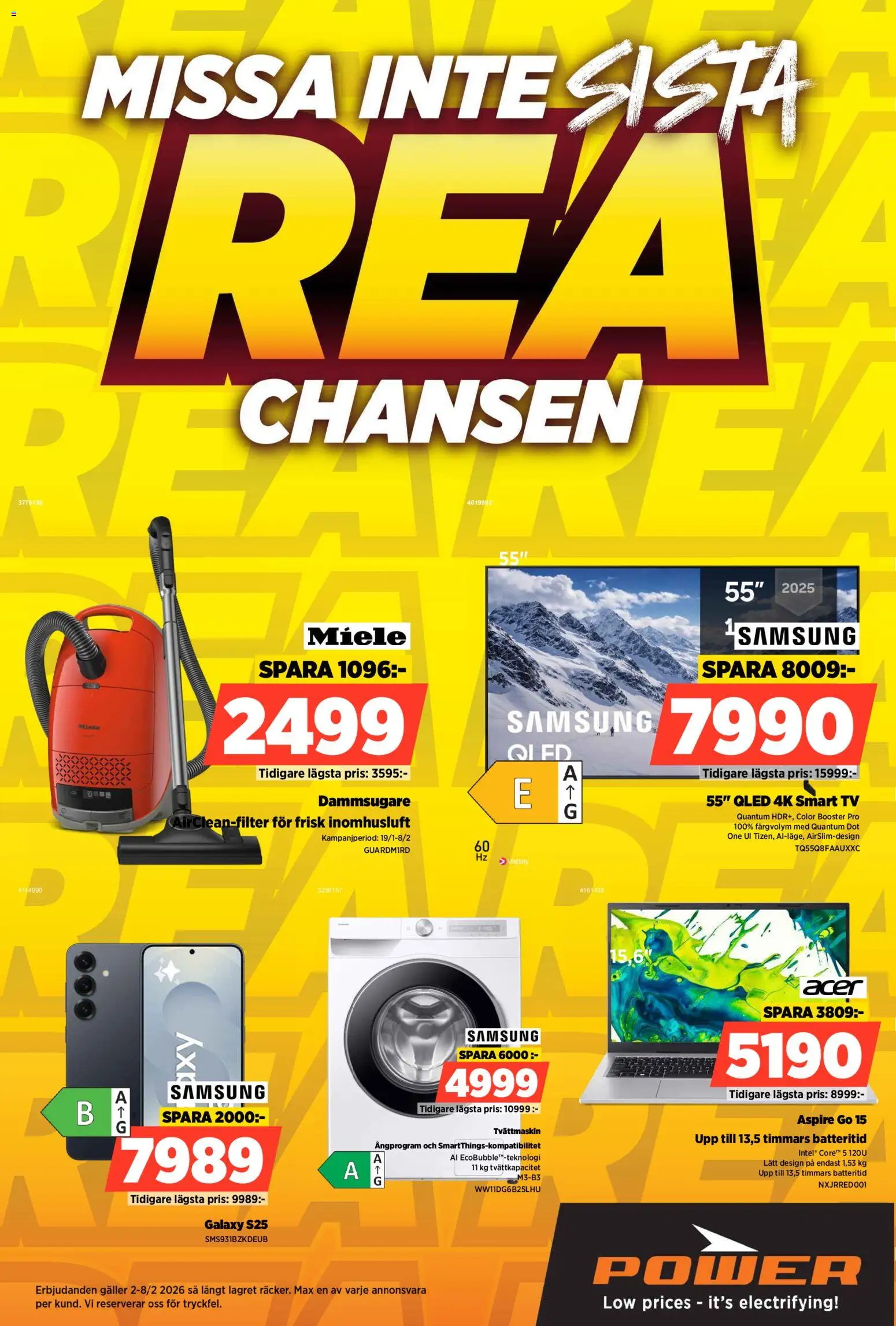 Förhandsgranska reklamblad Aktuella reklamblad Power från butik Power gäller från 02/08/2026