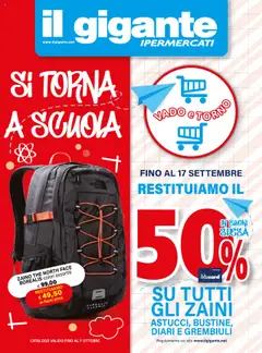 Anteprima dell'opuscolo Volantino Scuola dal negozio Il Gigante valido da 18/08/2025