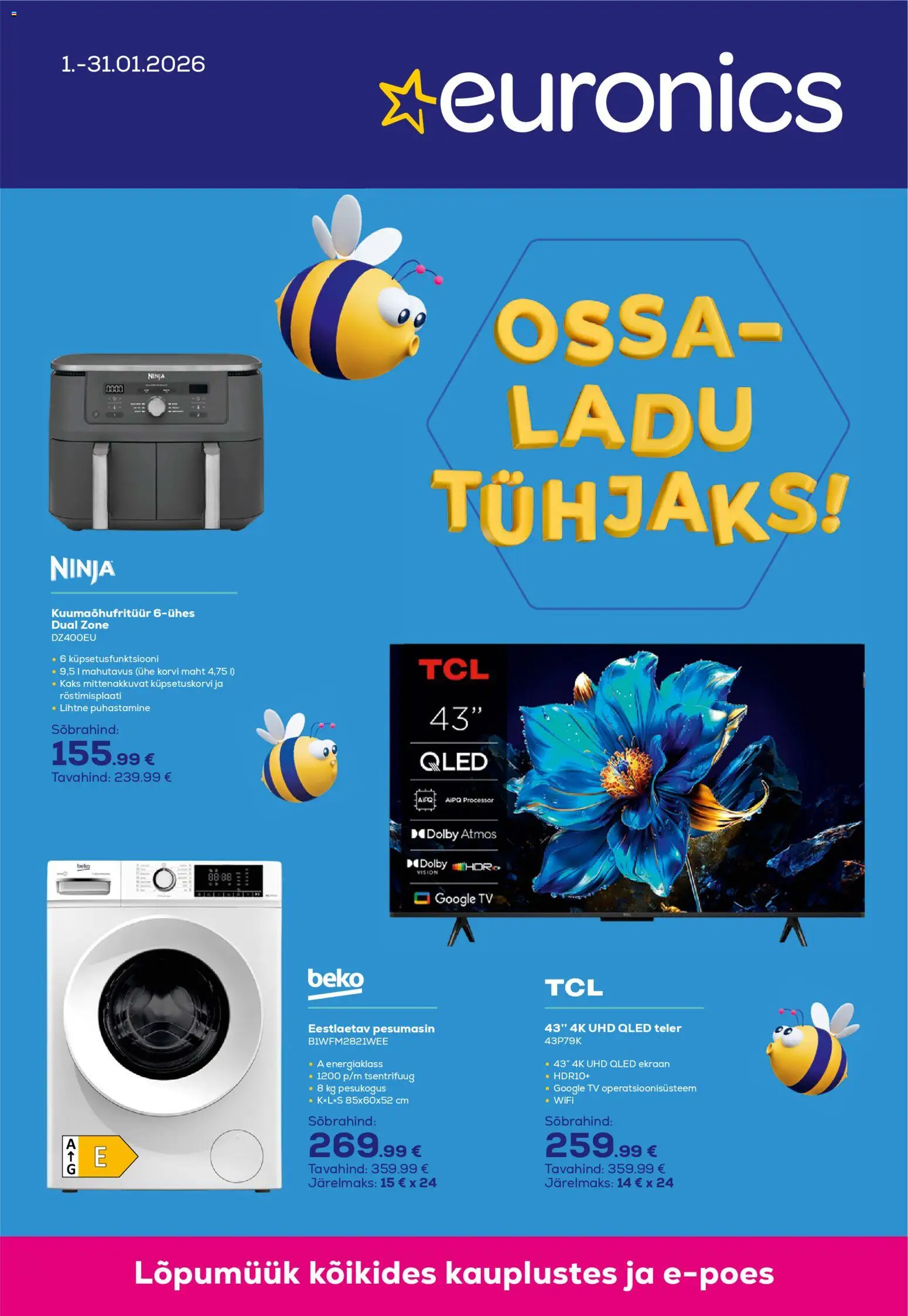 Euronics kliendilehe eelvaade alates 2026.01.01