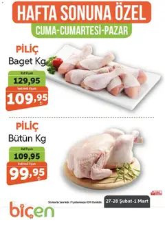 Biçen Market Biçen Market - Hafta Sonuna Özel - Piliç 27.02.2026 - Broşürünün önizlemesi