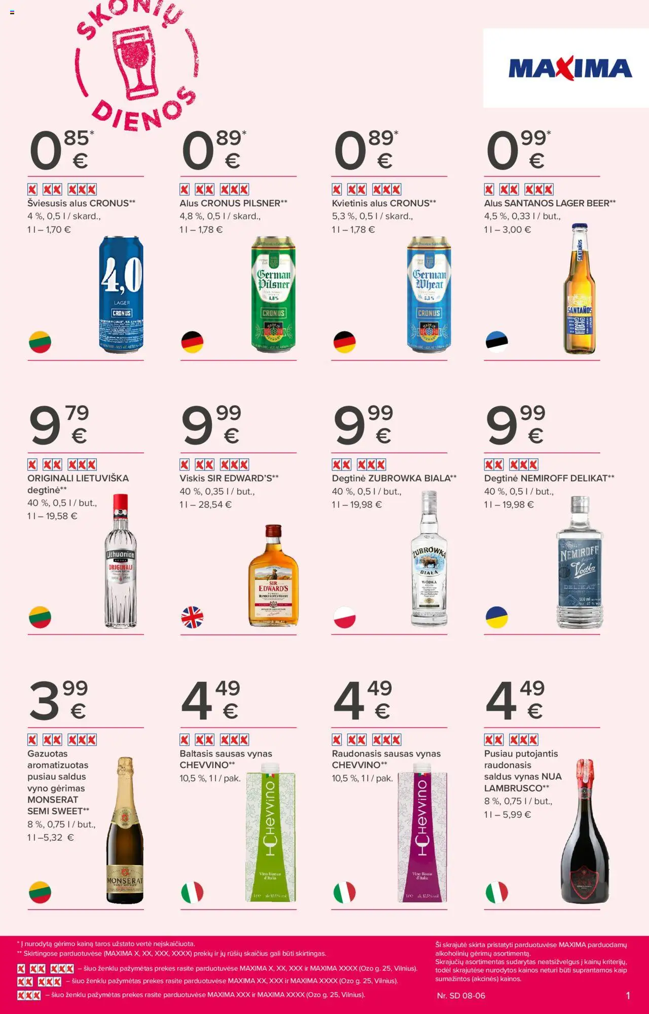 MAXIMA leidinys galioja nuo 2025.07.24 – puslapio numeris 1 - Alus, Viskis, Vynas, Degtinė