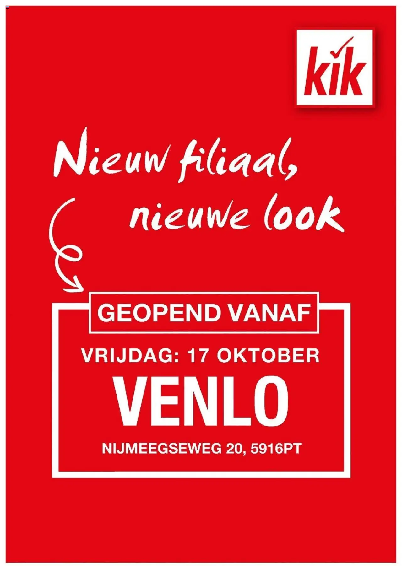 KiK shop Geopend folder Venlo geldig vanaf 13-10-2025 - Paginanummer 1