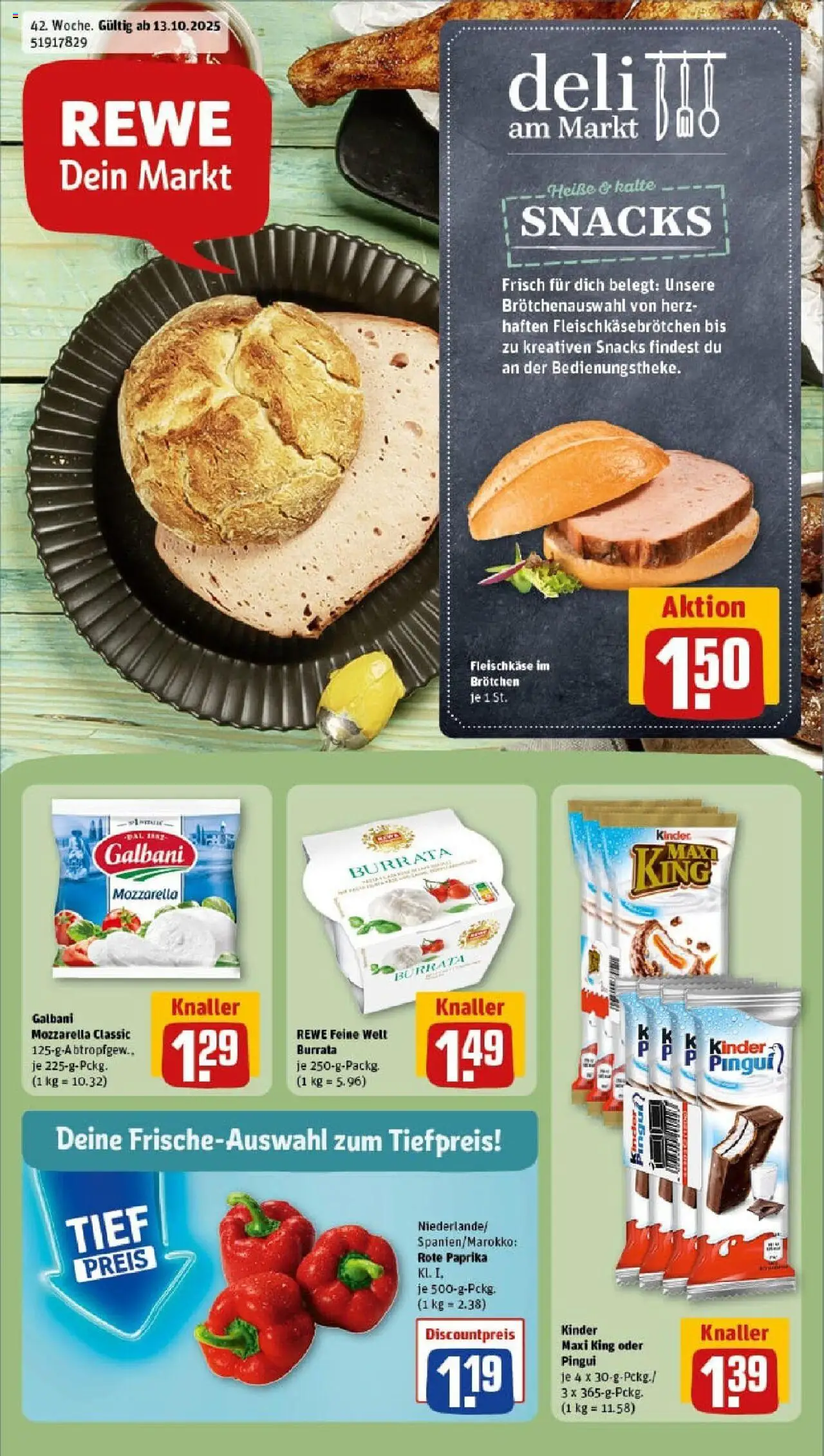 REWE Prospekt ab 13.10.2025 nächste Woche - Prospekt Esslingen / Stadtmitte	