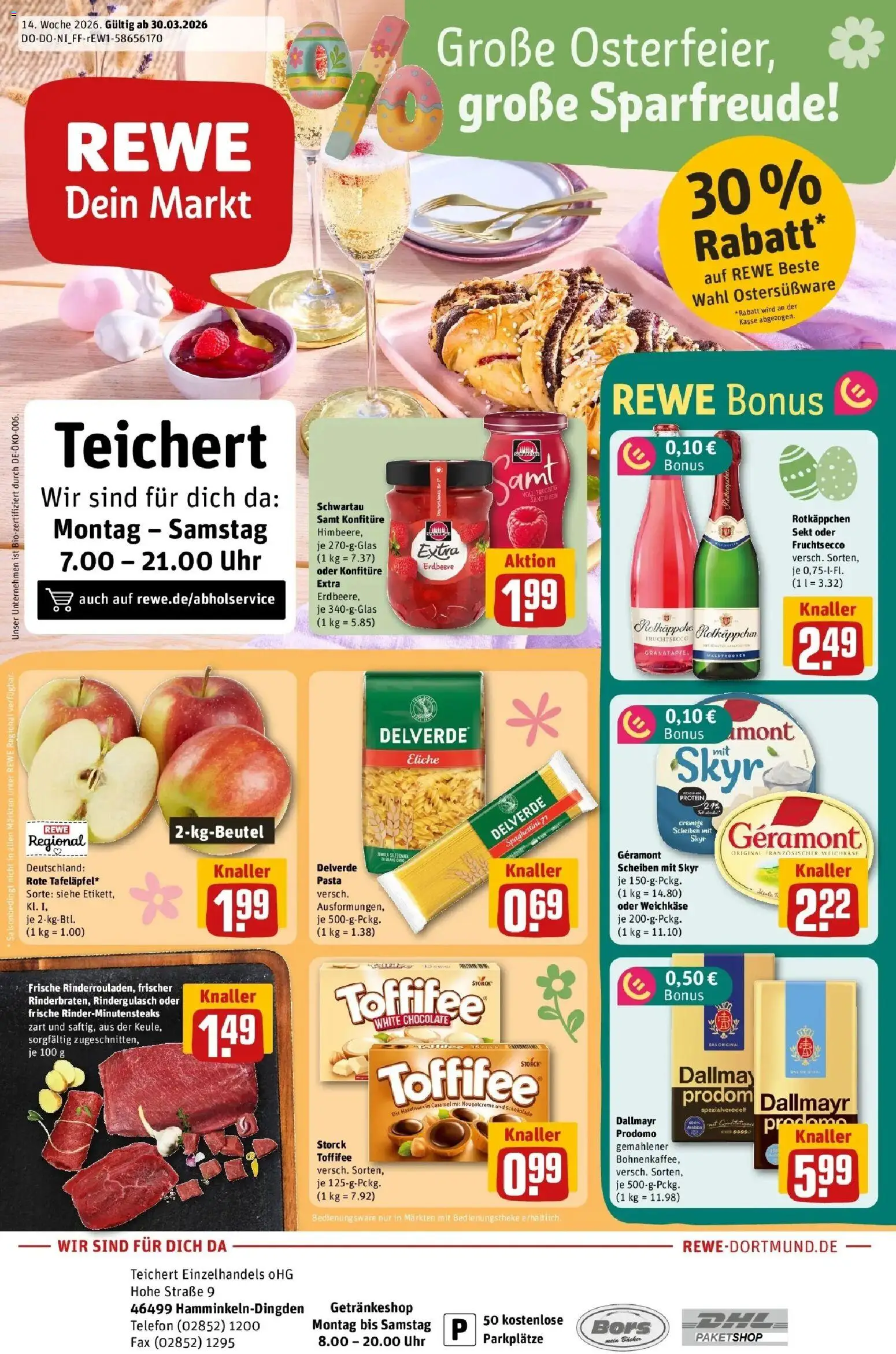 Vorschau von dem Prospekt des Geschäftes Rewe, gültig ab dem 30.03.2026
