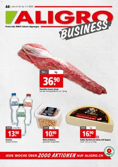 Vorschau des Merkblatts Aktionen Businesskunden - Chavannes, Matran, Genf, Sitten vom Shop Aligro gültig von 27.10.2025 bis 01.11.2025