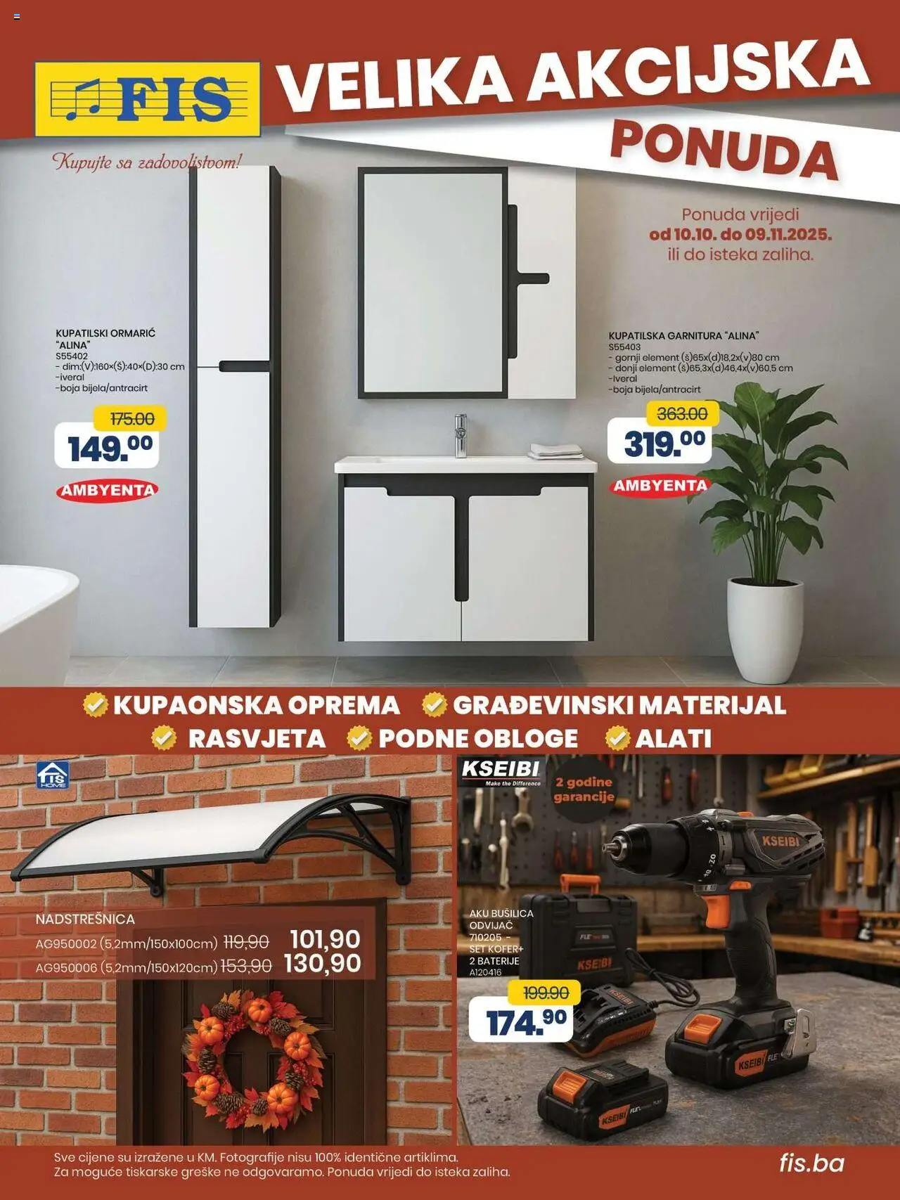 Pregled letka Velika akcijska ponuda trgovine FIS vrijedi od 2025.10.10