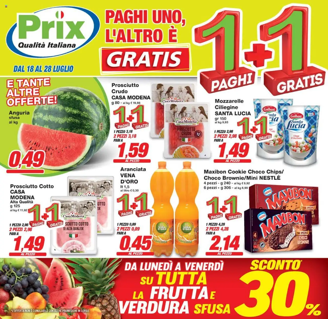 Volantino Prix valido da 18/07/2025 numero di pagina 1