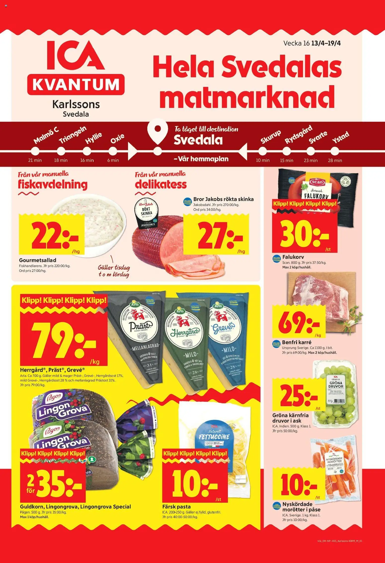 Förhandsgranska reklamblad Svedala från butik ICA Kvantum gäller från 13/04/2026