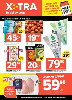Förhandsgranska reklamblad Aktuella reklamblad Coop X:-TRA från butik Coop X:-TRA gäller från 09/02/2026