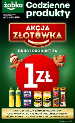 Pogląd gazetki "Codzienne produkty" ze sklepu Żabka ważnej od 17.12.2025