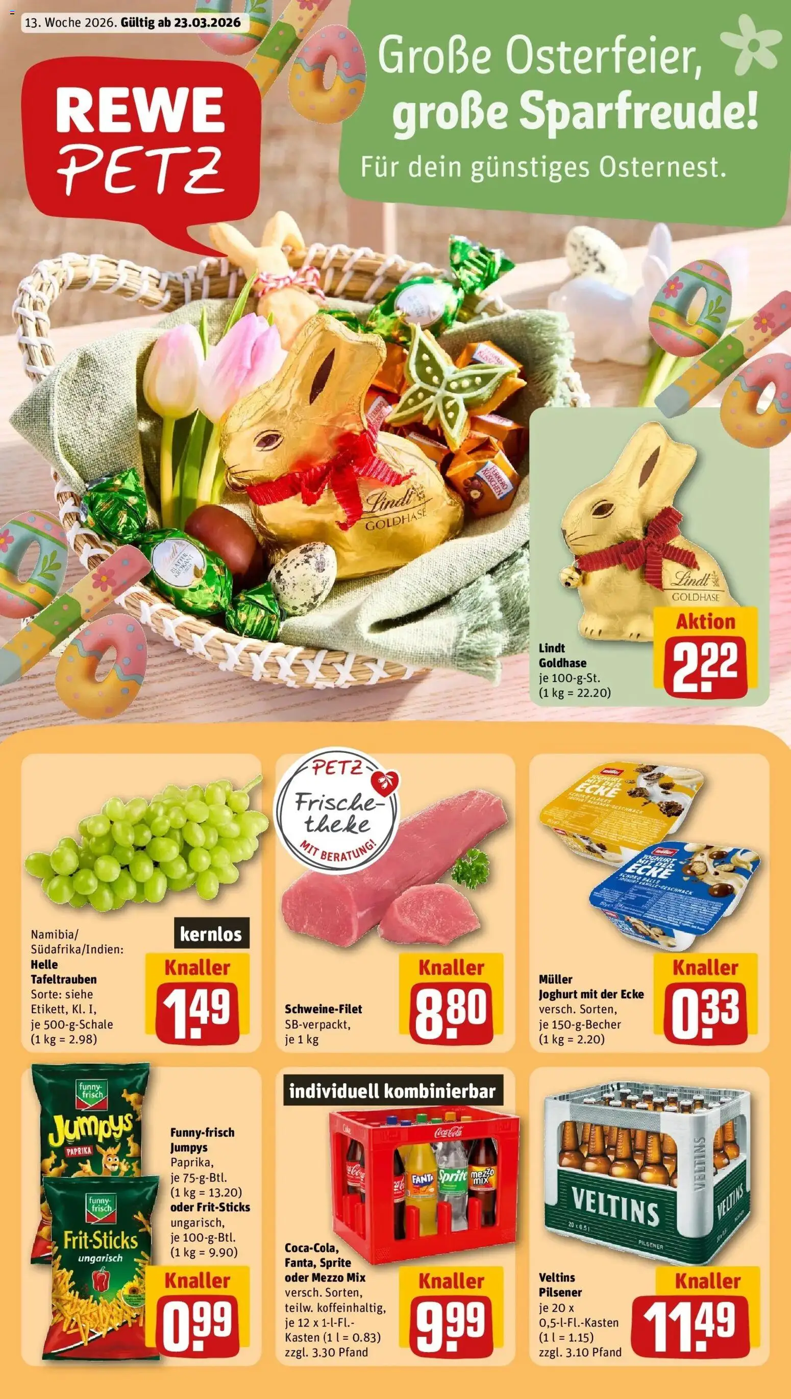 Vorschau von dem Prospekt des Geschäftes Rewe, gültig ab dem 23.03.2026