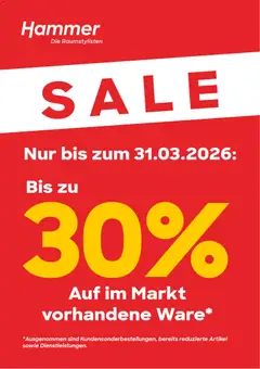 Vorschau von dem Prospekt des Geschäftes Hammer Zuhause, gültig ab dem 02.03.2026