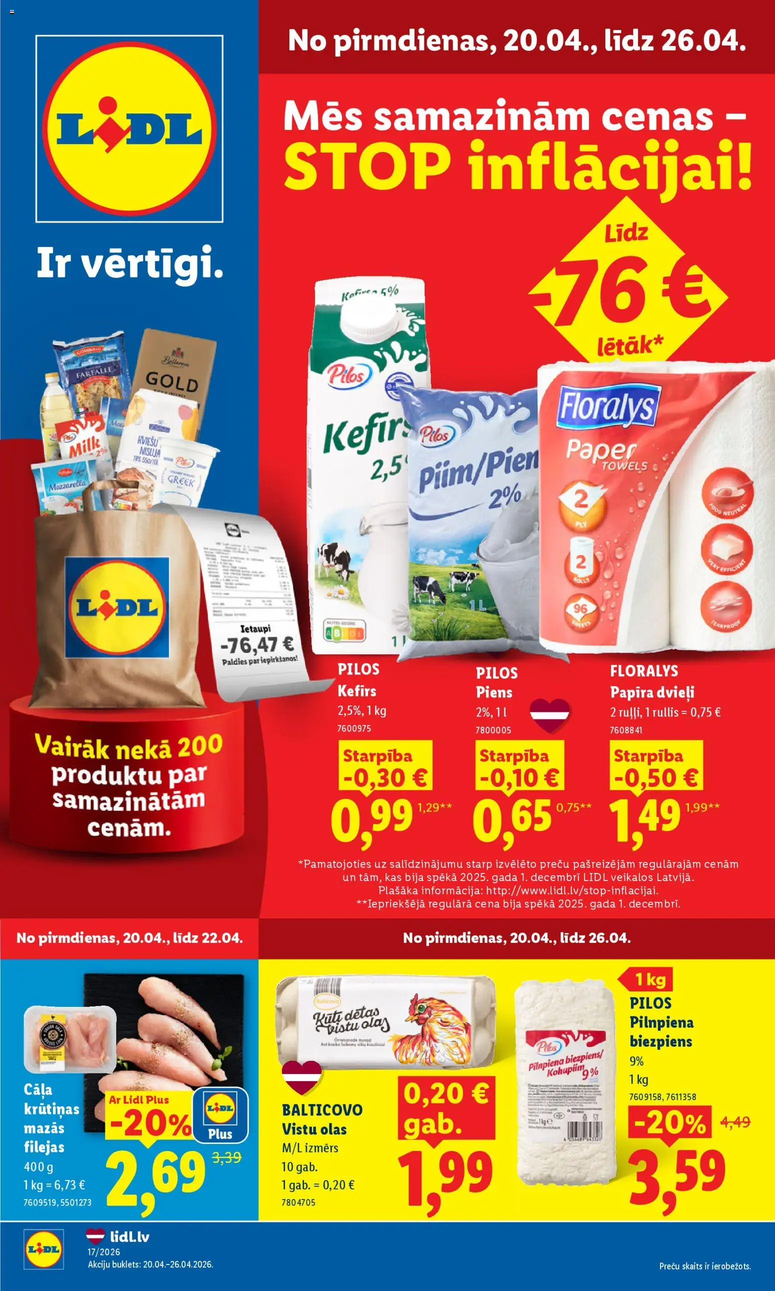 Skatīt Lidl akciju bukletu, derīgs no 20.04.2026.