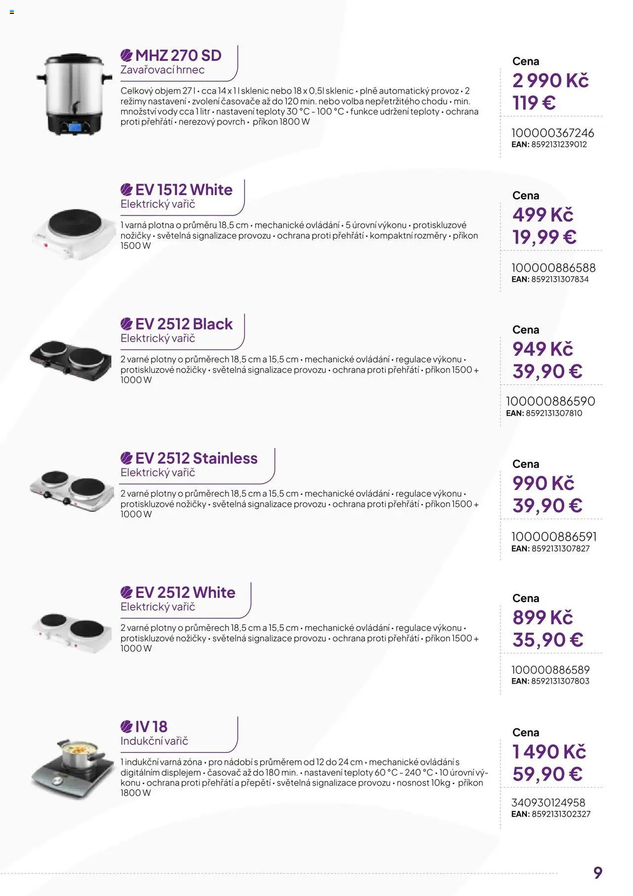  Expert elektro Katalog - ECG - Malé domácí spotřebiče (od úterý 01.10.2024) - strana 9