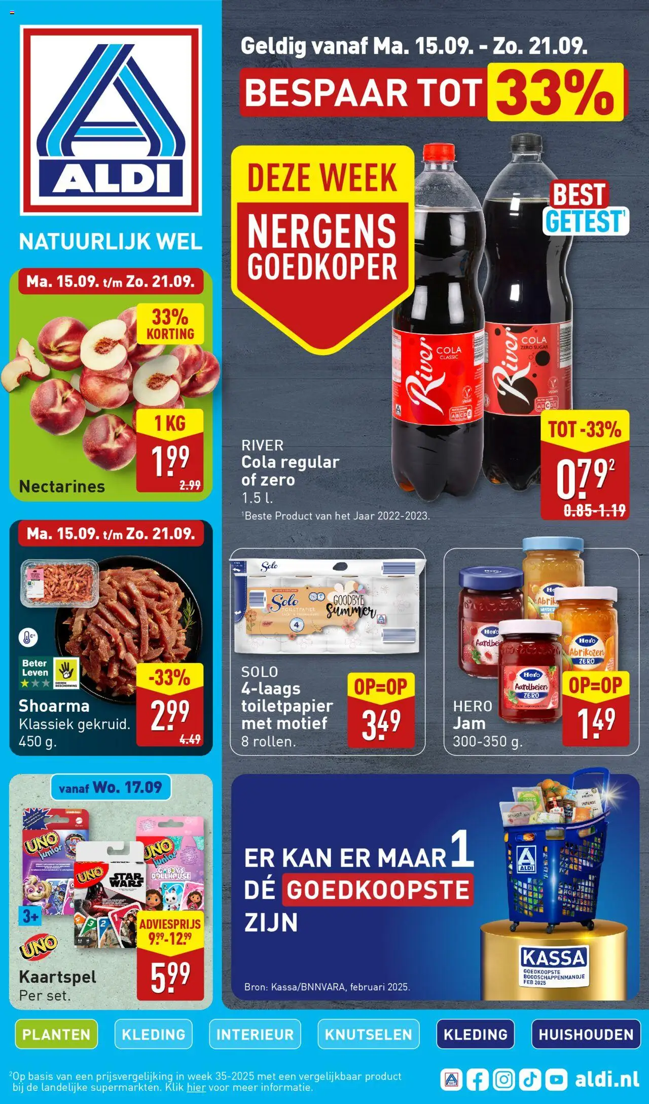 Aldi shop Folder week 38 geldig vanaf 15-09-2025 - Paginanummer 1
