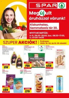 Spar - Kiskunhalas üzlet megújulás megtekintése, amely érvényes 2025.10.24.-től