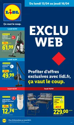 Prévisualisation de LIDL catalogue les bonnes affaires Exclu Web du magasin LIDL formulaire valide 13/04/2026