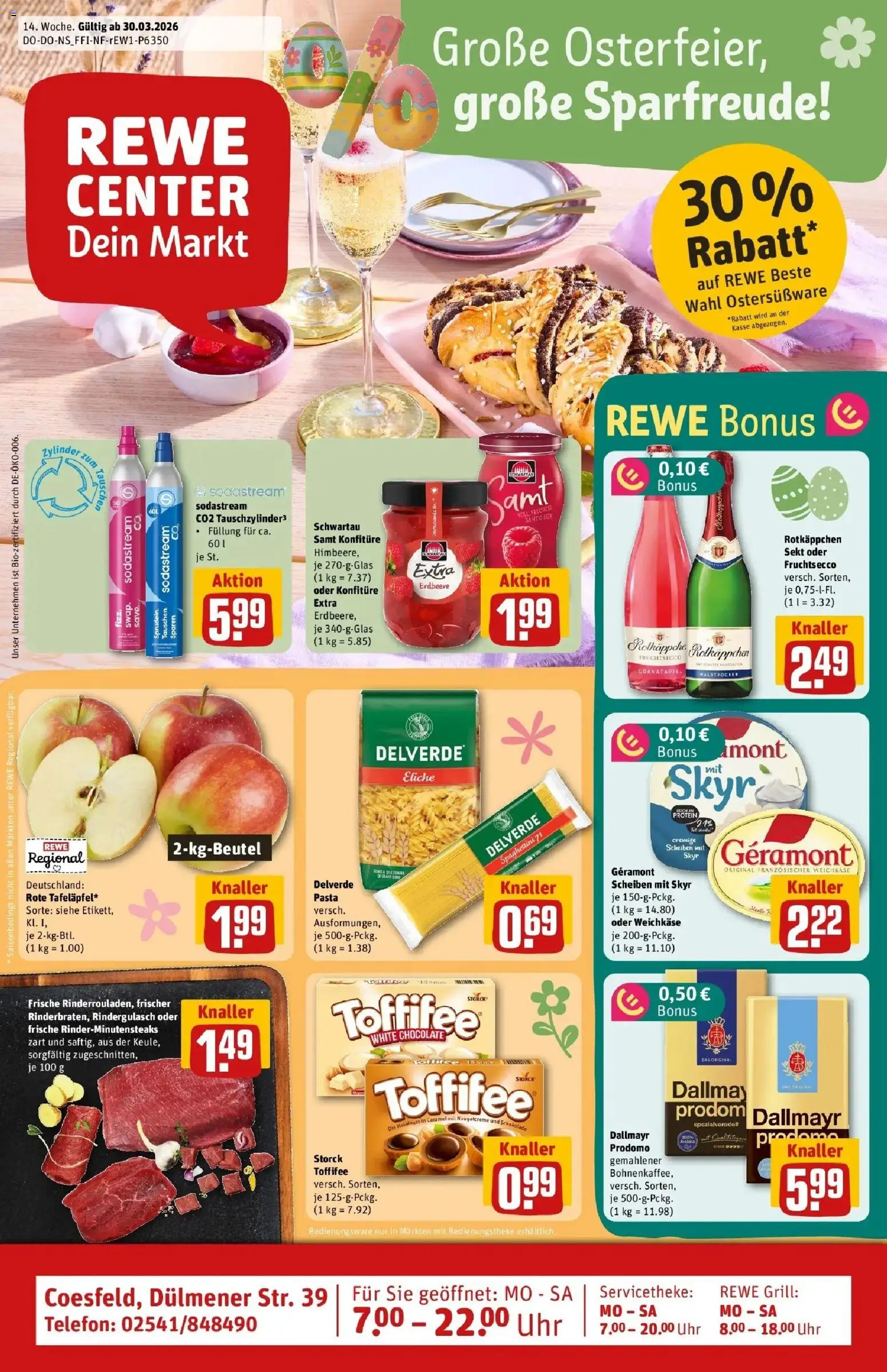 Vorschau von dem Prospekt des Geschäftes Rewe, gültig ab dem 30.03.2026