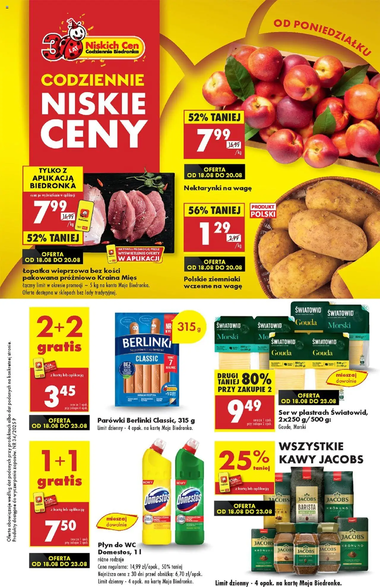Biedronka gazetka promocyjna 18.08.2025 - "Nowa gazetka" - Numer strony 1