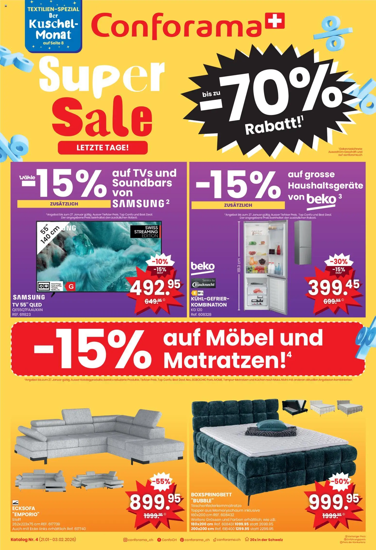 Vorschau des Merkblatts Aktionen vom Shop Conforama gültig von 21.01.2026 bis 03.02.2026