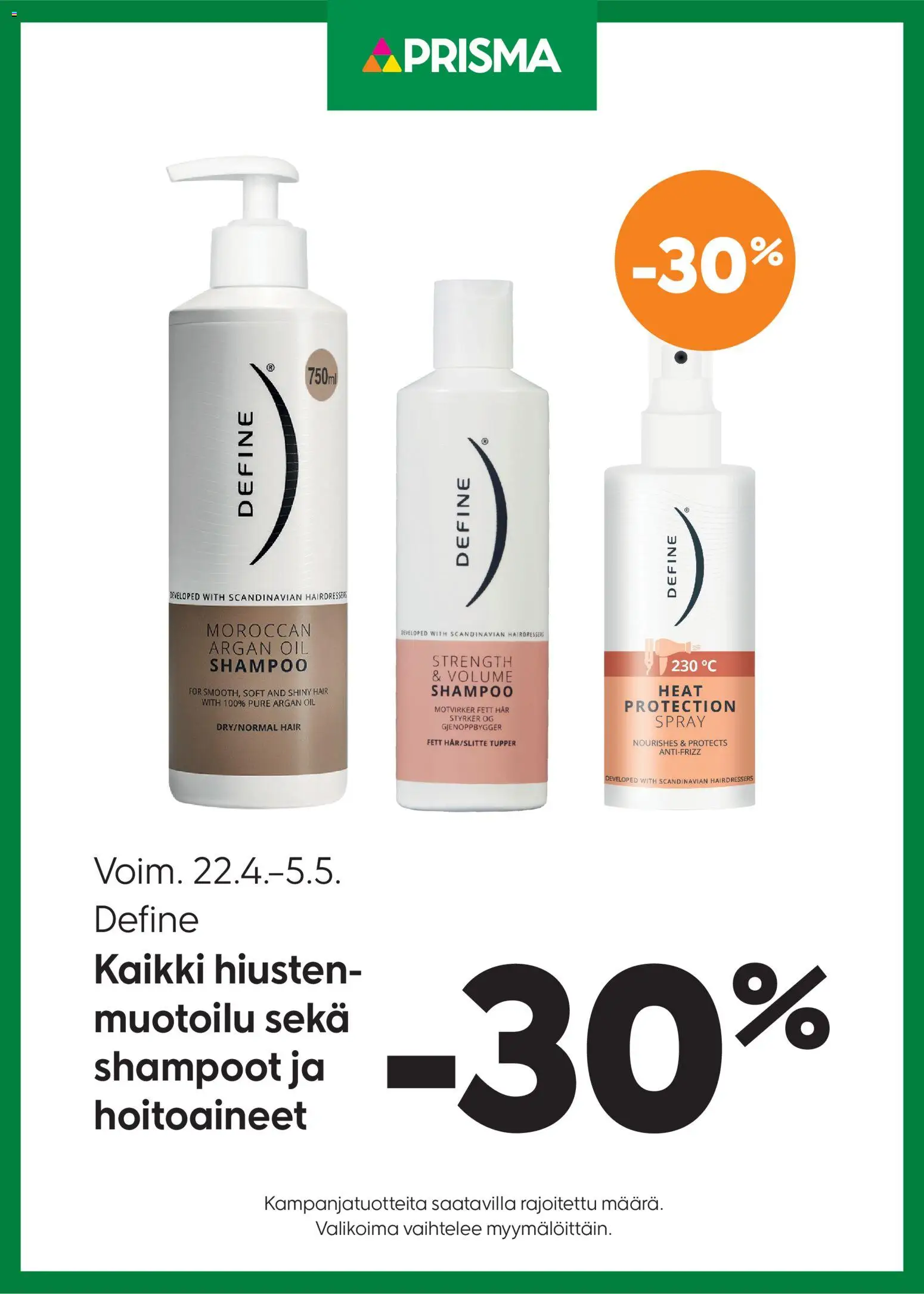 Kaupan Prisma Prisma tarjoukset Define esikatselu, voimassa 22/04/2026