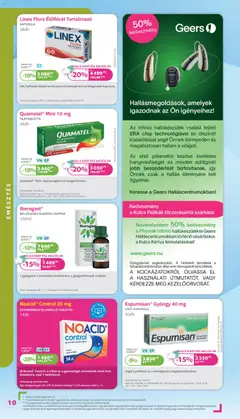 Kulcs Patika - Akciós újság Kulcs Patika megtekintése, amely érvényes 2025.11.01.-től | Oldal: 10